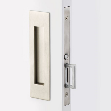 Emtek 2155 Narrow Modern Rectangular Pocket Door Mortise Lock (2" x 7-1/4") - Privacy